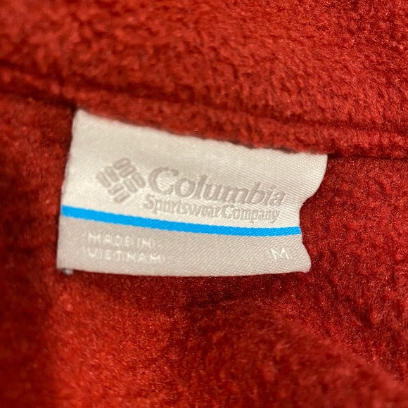 Columbia Pullover Without Pockets Two-Toned Red and Pink-ish Size Medium - Picture 3 of 4